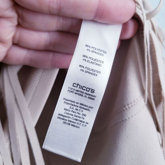 Chicos Cream Tiered Fringe Skirt - Picture 3 of 6